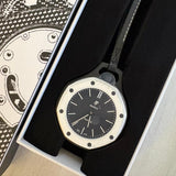 Swatch x AP Royal Pop Black Dial Black Leather Strap Watch for Men - Ocho Negro