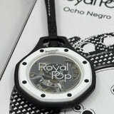 Swatch x AP Royal Pop Black Dial Black Leather Strap Watch for Men - Ocho Negro