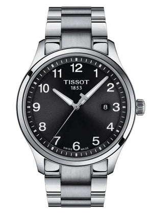 Tissot T-Sport Gent XL Black Dial Silver Steel Strap Watch for Men - T116.410.11.057.00