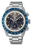 Seiko Prospex Speedtimer Solar Chronograph Grey Dial Silver Steel Strap Watch for Men - SSC939