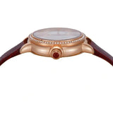 Emporio Armani Mia Mother of Pearl Dial Red Leather Strap Watch for Women - AR11646