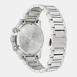 Versace Greca Dome Chronograph Blue Dial Silver Steel Strap Watch for Men - VE6K00323