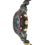 Versace Icon Active Chronograph Black Dial Black Rubber Strap Unisex Watch - VE8P00224
