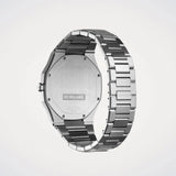 D1 Milano Ultra Thin Matte Black Dial Silver Steel Strap Watch for Men - D1-UTBJ40