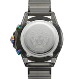 Versace Icon Active Chronograph Black Dial Grey Silicone Strap Watch for Men - VEZ701022