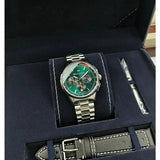 Maserati Sorpasso Chronograph Green Dial Silver Steel Strap Watch for Men - R8873624002