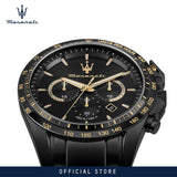 Maserati Traguardo Limited Edition Chronograph Black Dial Black Steel Strap Watch for Men - R8873612051