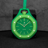 Swatch x AP Royal Pop Green Dial Green Leather Strap Watch for Men - Green Eight