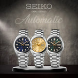Seiko 5 Sports Automatic Blue Dial Silver Steel Strap Watch for Men - SRPL55K1
