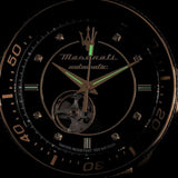 Maserati SFIDA Special Edition Automatic Black Dial Gold Steel Strap Watch for Men - R8823140012