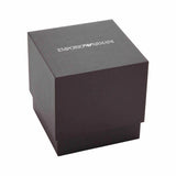 Emporio Armani Gianni T Bar Green Dial Silver Steel Strap Watch for Women - AR11667