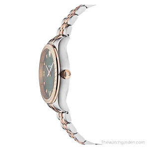 Versace Hellenyium Quartz Green Dial Two Tone Steel Strap Watch for Women - VE2S00422