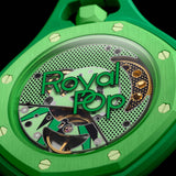 Swatch x AP Royal Pop Green Dial Green Leather Strap Watch for Men - Green Eight