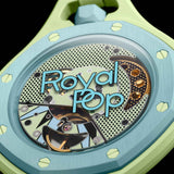 Swatch x AP Royal Pop Lime Green Dial Lime Green Leather Strap Watch for Men - Blaue Acht