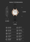 Emporio Armani Mia Mother of Pearl Dial Black Leather Strap Watch for Women - AR11598
