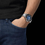 Tissot Seastar 2000 Professional Powermatic 80 Blue Dial Silver Steel Strap Watch for Men - T120.607.11.041.01