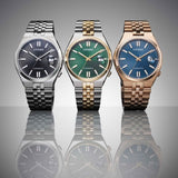 Citizen Tsuyosa 60 Automatic Blue Dial Rose Gold Steel Strap Watch for Men - NK0023-57L