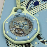 Swatch x AP Royal Pop Lime Green Dial Lime Green Leather Strap Watch for Men - Blaue Acht
