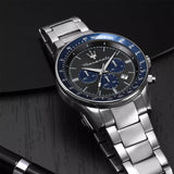Maserati SFIDA Limited Edition Chronograph Grey Dial Silver Steel Strap Watch for Men - R8873640018