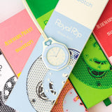 Swatch x AP Royal Pop Lime Green Dial Lime Green Leather Strap Watch for Men - Blaue Acht
