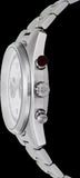 Emporio Armani Racer Chronograph White Dial Silver Steel Strap Watch for Men - AR11645