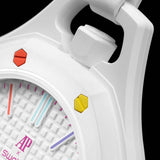 Swatch x AP Royal Pop White Dial White Leather Strap Watch for Men - Huit Blanc