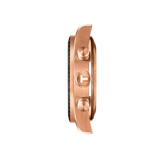 Tissot PRS 516 Chronograph Black Dial Rose Gold Steel Strap Watch for Men - T149.417.33.051.00