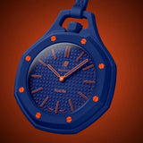 Swatch x AP Royal Pop Blue Dial Blue Leather Strap Watch for Men - Orenji Hachi
