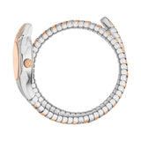Just Cavalli Fiore Rose Gold Dial Two Tone Steel Strap Watch for Women - JC1L354M0065