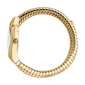 Just Cavalli Cristallo Mother of Pearl Dial Gold Steel Strap Watch for Women - JC1L307M0025