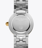 Tory Burch Reva Gold Dial Two Tone Steel Strap Watch for Women - TBW4016