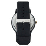 Lacoste 12.12 Chronograph Black Dial Black Silicon Strap Watch for Men - 2011012