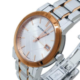 Burberry The City White Dial Two Tone Steel Strap Watch for Women - BU9105