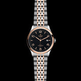 Tudor 1926 Automatic Black Dial Two Tone Steel Strap Watch for Men - M91651-0003