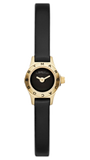 Marc Jacobs Blade Black Dial Black Leather Strap Watch for Women - MBM1345