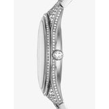 Michael Kors Lauryn Analog Crystals Silver Dial Silver Steel Strap Watch For Women - MK3717