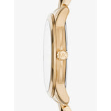 Michael Kors Runway Mercer Mother of Pearl White Dial Two Tone Steel Strap Watch For Women - MK6674