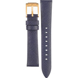 Michael Kors Averi Gold Dial Navy Blue Leather Strap Watch for Women - MK2526
