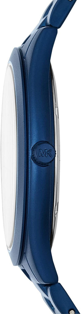 Michael Kors Slim Runway Quartz Blue Dial Blue Steel Strap Watch For Women - MK4503