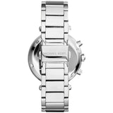 Michael Kors Parker Chronograph Pink Dial Silver Steel Strap Watch For Women - MK6105