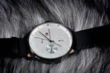 Tommy Hilfiger Lexor Silver Dial Black Leather Strap Watch For Men - 1791489