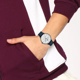 Lacoste Club White Dial Blue Leather Strap Watch for Men - 2011140