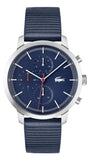 Lacoste Replay Chronograph Blue Dial Blue Leather Strap Watch for Men - 2011176