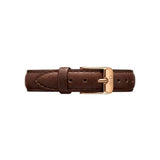 Daniel Wellington Classic Petite Bristol White Dial Brown Leather Strap Watch For Women - DW00100227