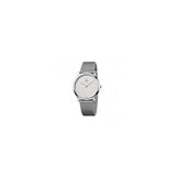 Calvin Klein Minimal White Dial Silver Mesh Bracelet Watch for Men - K3M2112Y