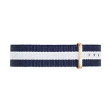 Daniel Wellington Classy Glasgow White Dial Two Tone Nylon Strap Watch For Women - DW00100078