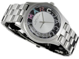 Marc Jacobs Henry Skeleton Silver Dial Silver Steel Strap Watch for Women - MBM3262
