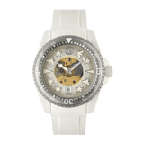 Gucci Dive Automatic White Dial White Rubber Strap Unisex Watch - YA136342