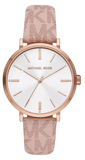 Michael Kors Pyper Quartz Silver Dial Pink Leather Strap Watch for Women - MK2947