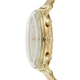 Emporio Armani Aviator Chronograph Quartz Beige Dial Gold Mesh Bracelet Watch For Men - AR11315